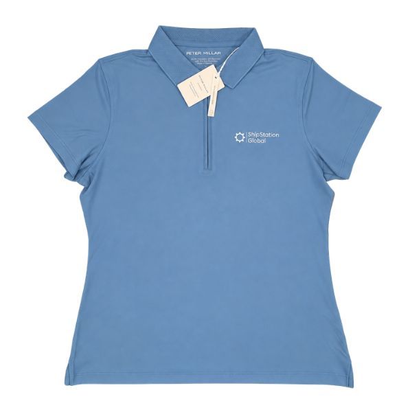 SSG Keswick Zip Neck Short-Sleeve Polo - Rainwater (Only M Available)